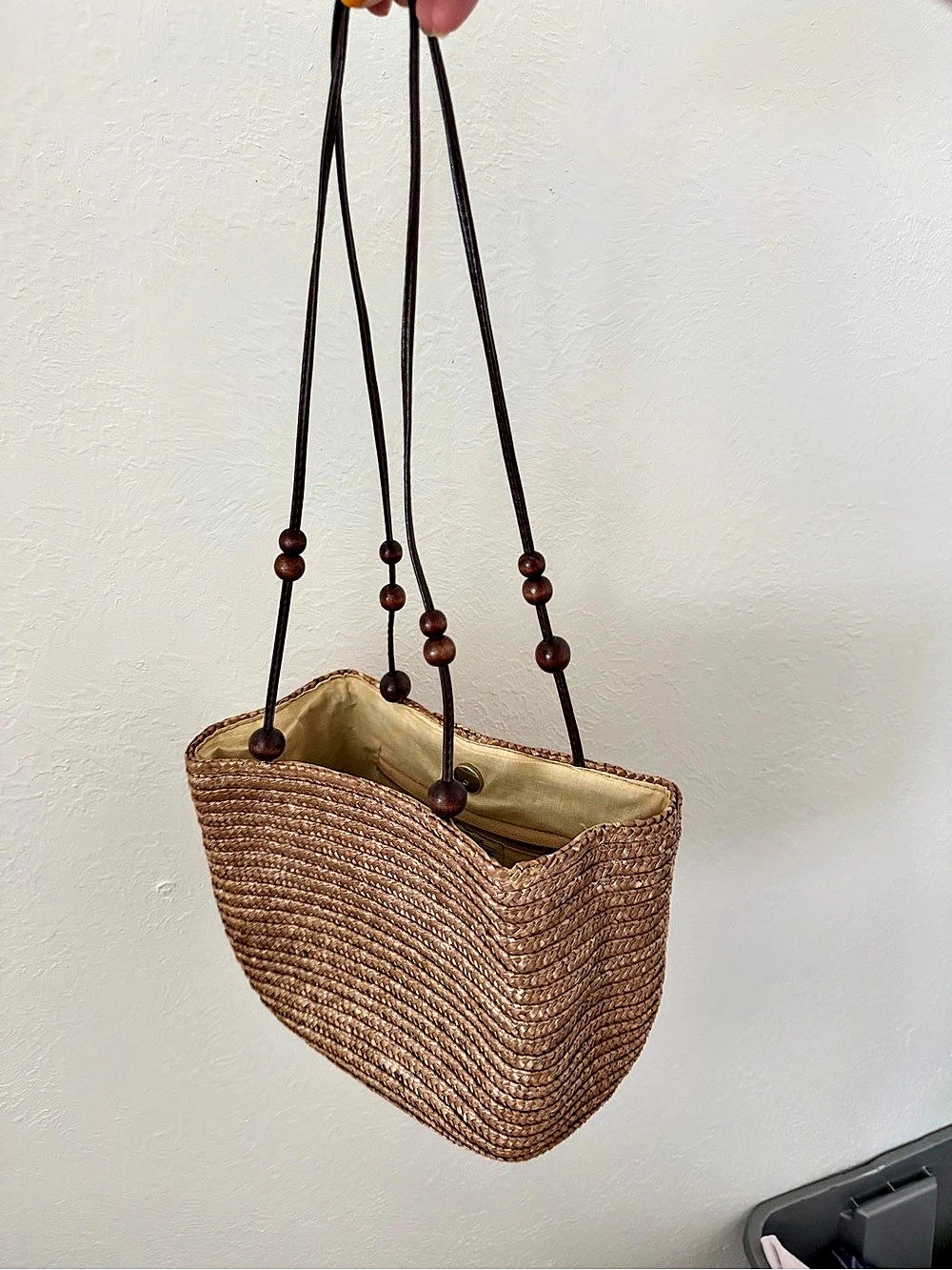 St. John’s Bay Woven Tote Bag in Brown